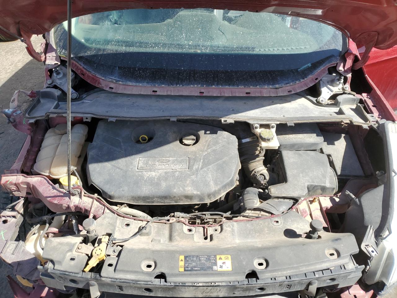 2015 Ford Escape VIN 1FMCU9G95FUB29472 Copart auction photo, front end / side damage thumbnail 12