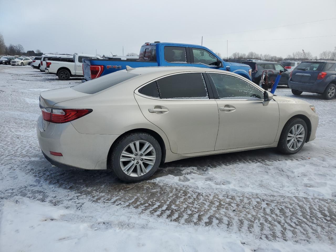 2013 Lexus ES VIN JTHBK1GG9D2009400 Copart auction photo, undercarriage / front end damage thumbnail 3