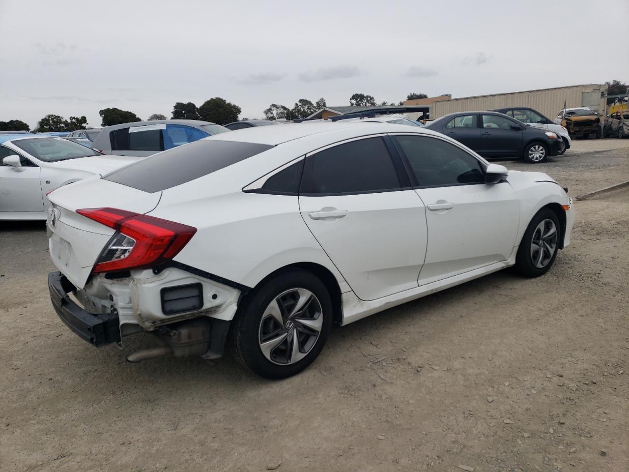 2019 Honda Civic VIN 19XFC2F66KE205213 Copart auction photo, front end / rear end damage thumbnail 3