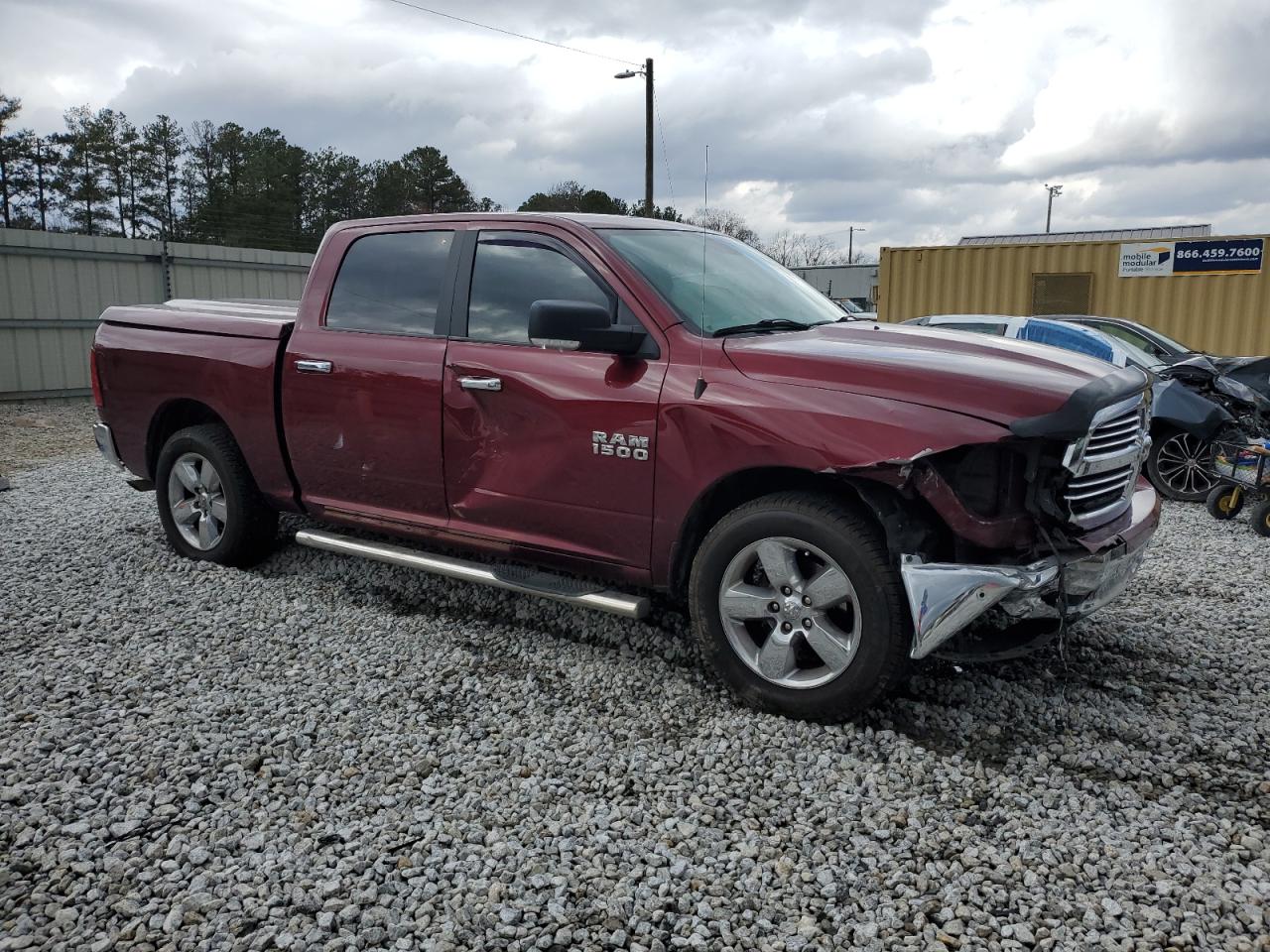 2017 RAM 1500 VIN 1C6RR6LG0HS866491 Copart auction photo, front end / side damage thumbnail 4
