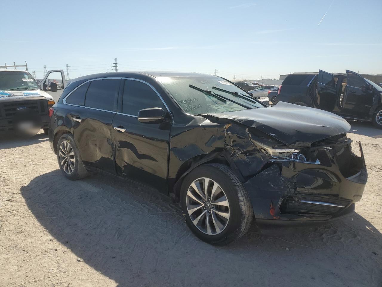 2014 Acura MDX VIN 5FRYD3H46EB014721 Copart auction photo, all over damage thumbnail 4