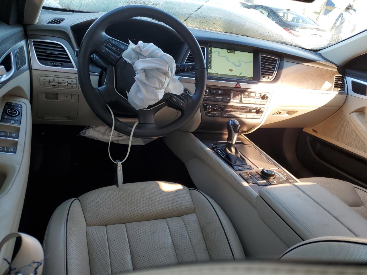 2017 Genesis G80 VIN KMHGN4JE5HU195188 Copart auction photo, front end damage thumbnail 8