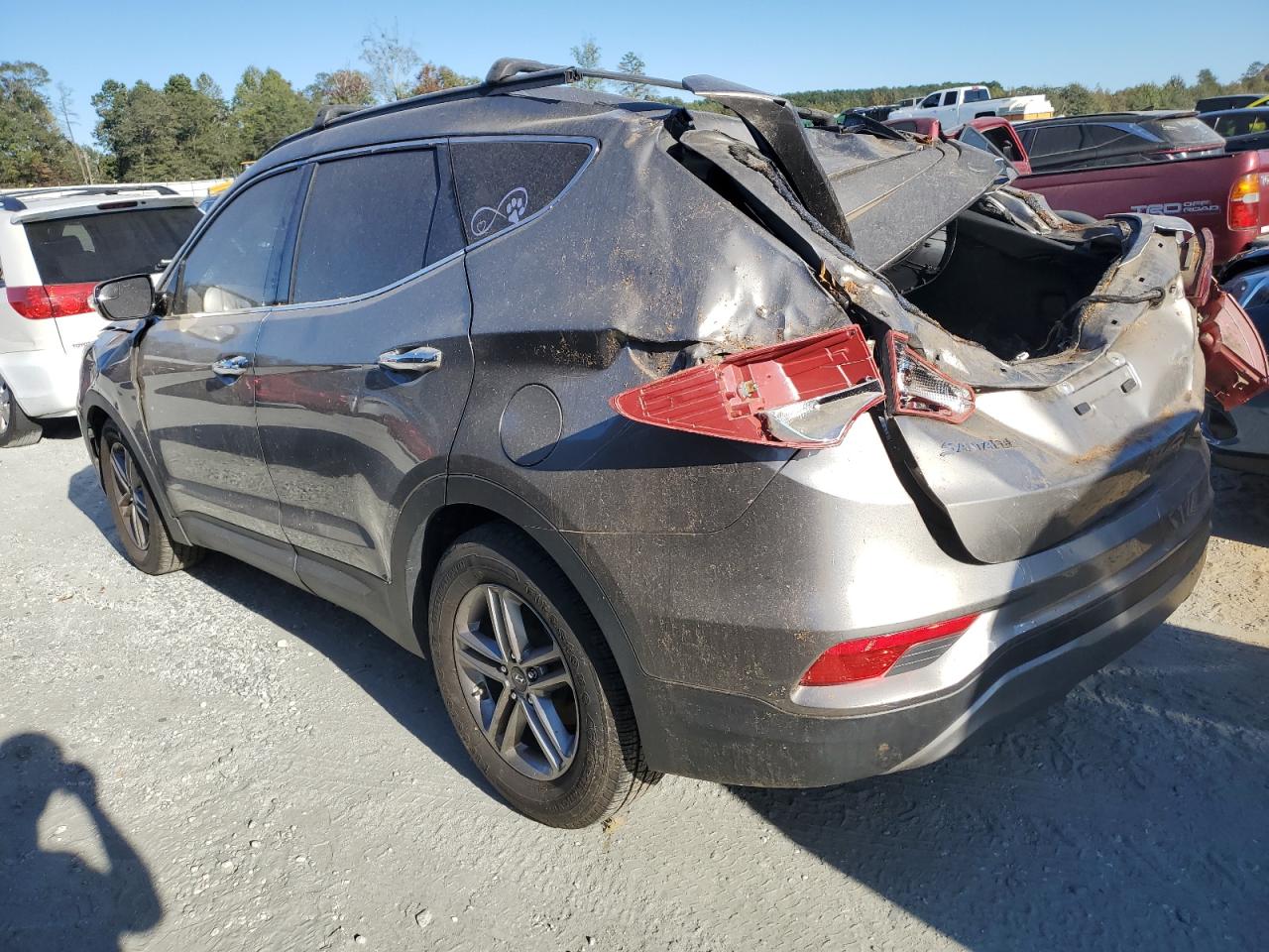 2017 Hyundai Santa Fe VIN 5NMZU3LB0HH002871 Copart auction photo, rear end / front end damage thumbnail 2