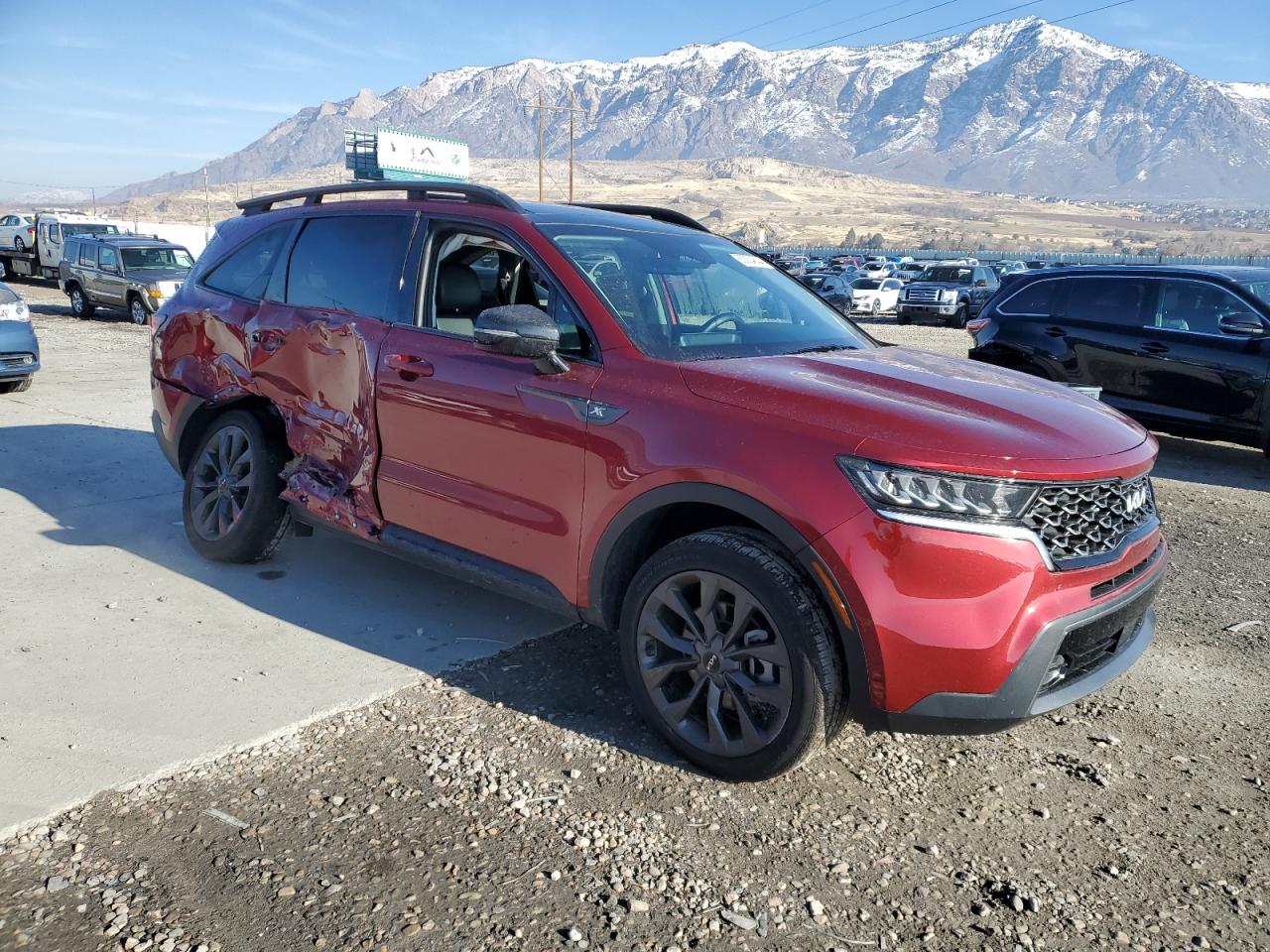 2023 KIA Sorento VIN 5XYRHDLF9PG214934 Copart auction photo, side / rear end damage thumbnail 4