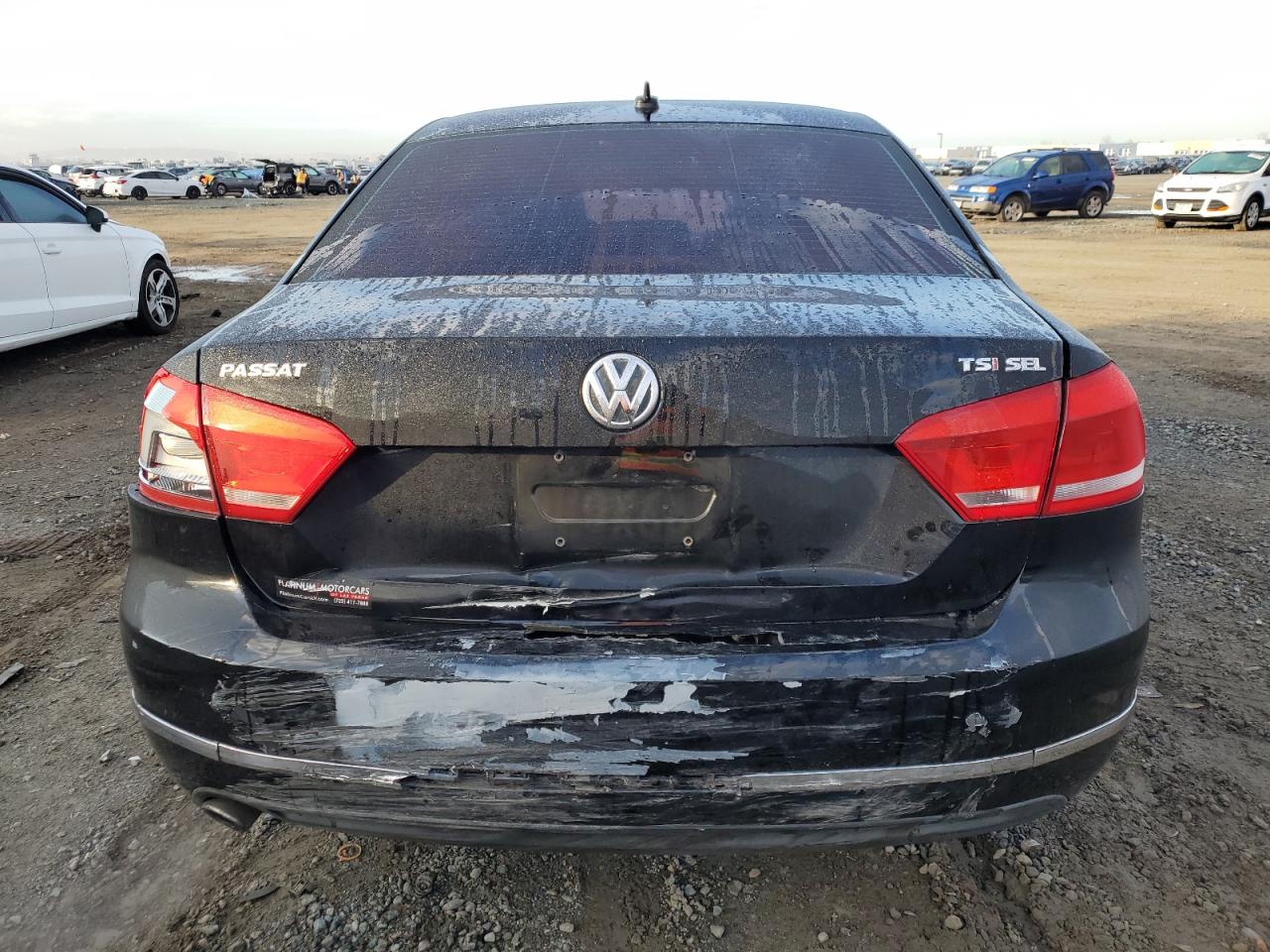 2014 Volkswagen Passat VIN 1VWCT7A35EC051647 Copart auction photo, rear end / side damage thumbnail 6