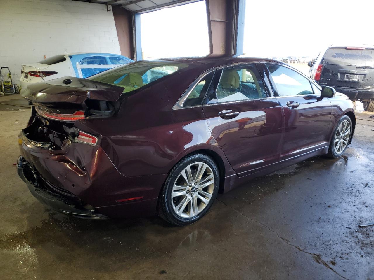 2013 Lincoln MKZ VIN 3LN6L2G93DR808605 Copart auction photo, rear end / front end damage thumbnail 3