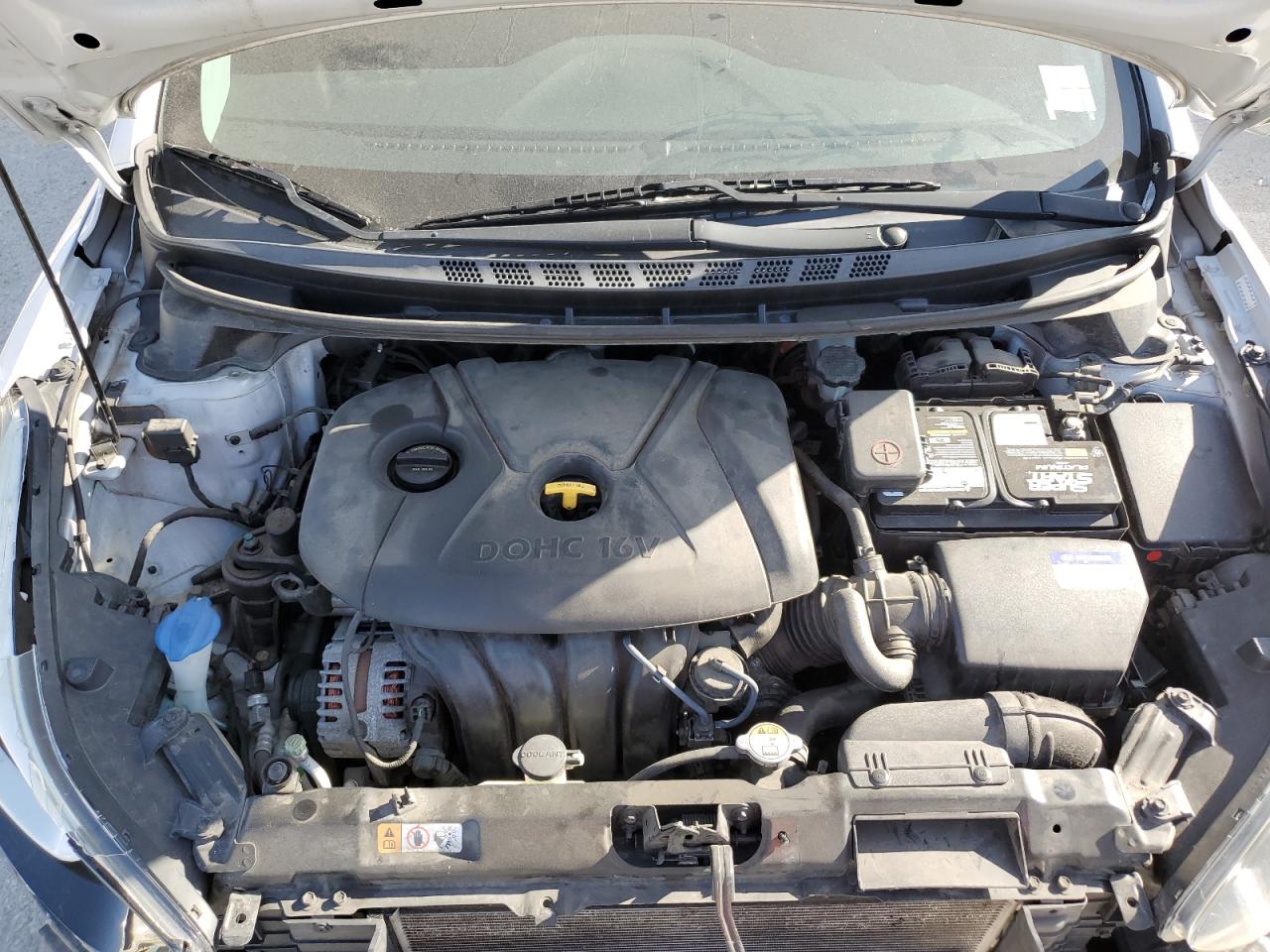 2015 Hyundai Elantra VIN KMHDH4AE3FU440741 Copart auction photo, front end / side damage thumbnail 12