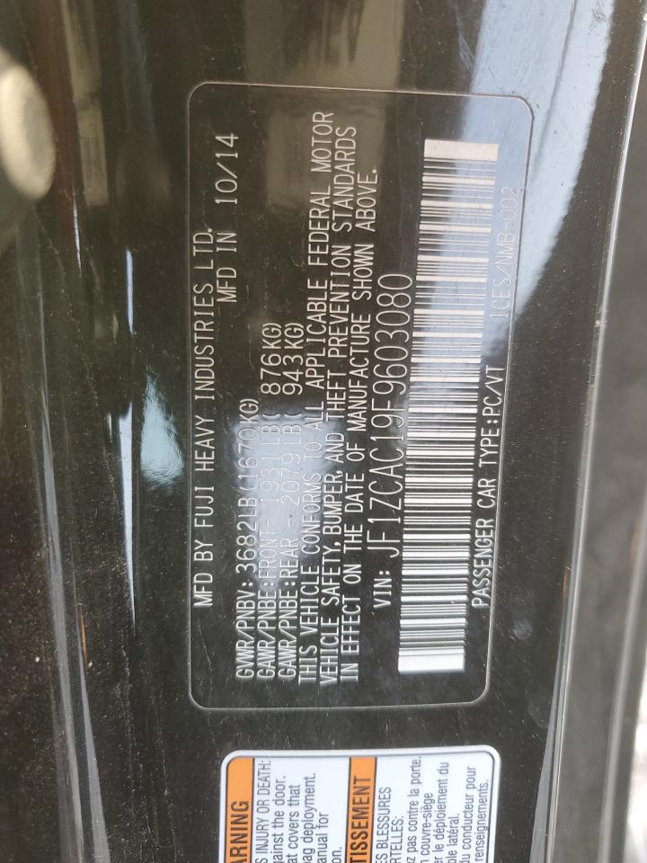 2015 Subaru BRZ VIN JF1ZCAC19F9603080 Copart auction photo, front end damage thumbnail 13