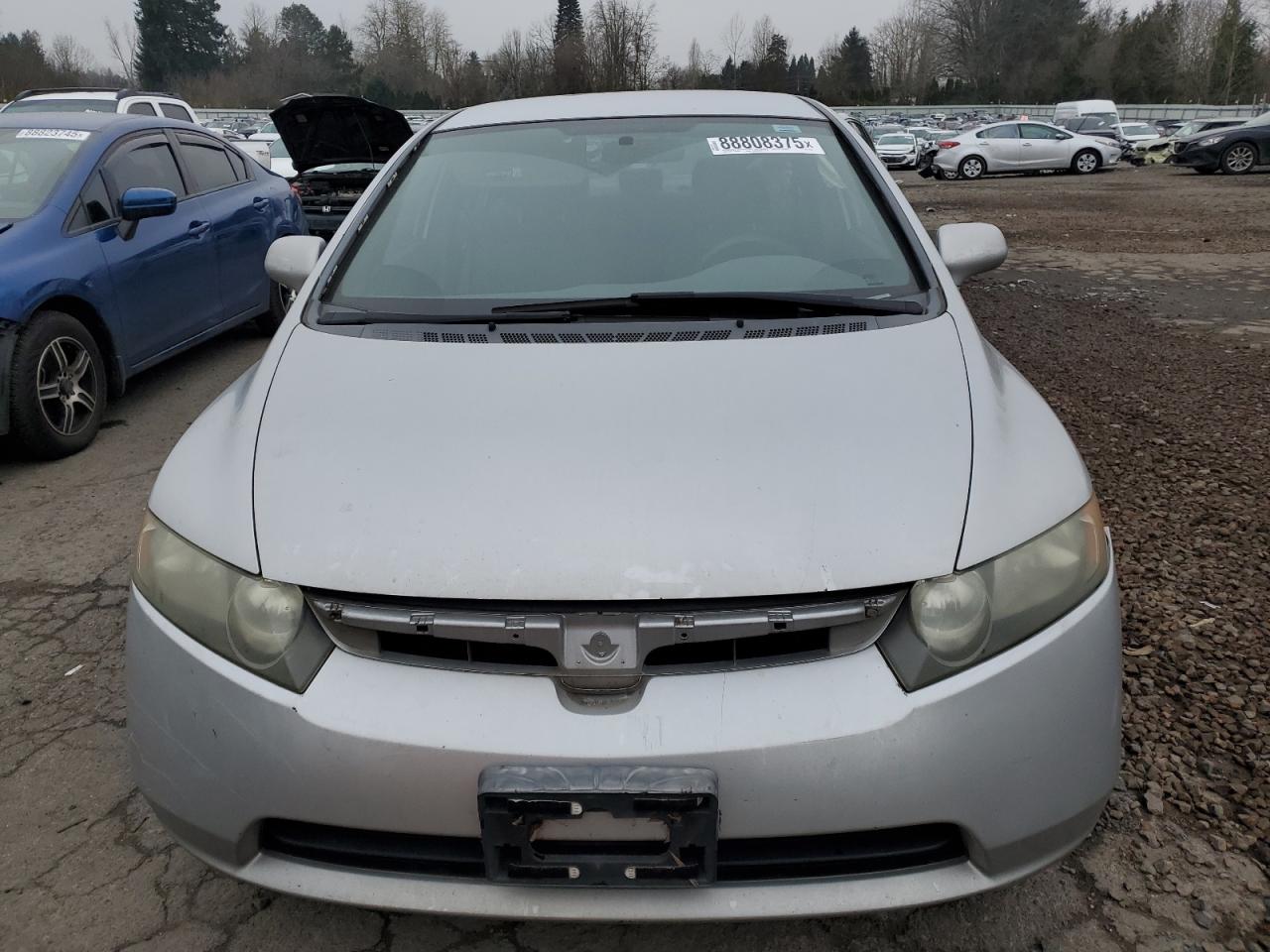 2007 Honda Civic VIN 1HGFA16587L110109 Copart auction photo, side / front end damage thumbnail 5