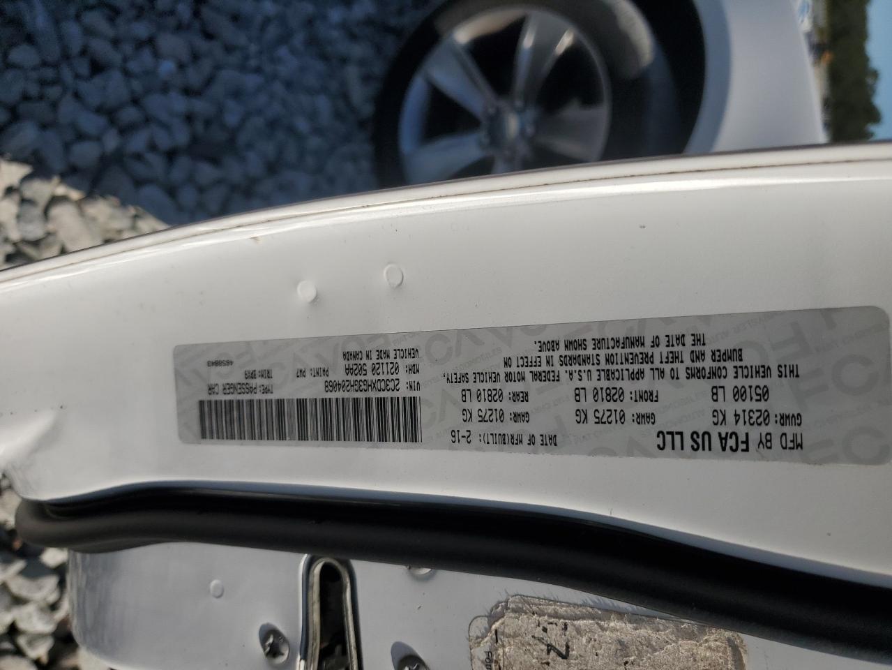 2016 Dodge Charger VIN 2C3CDXHG3GH204068 Copart auction photo, rear end damage thumbnail 12
