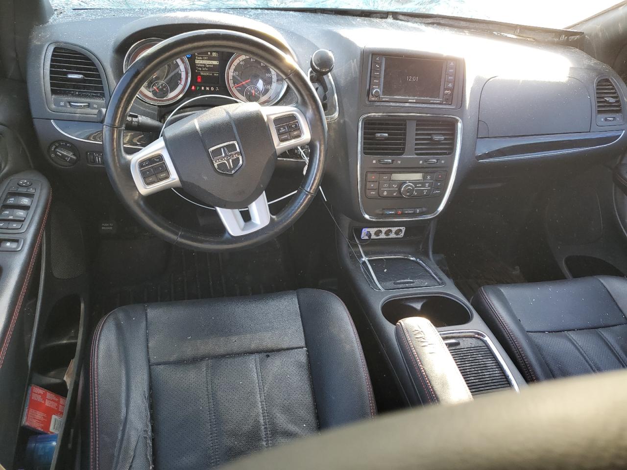 2018 Dodge Caravan VIN 2C4RDGEG4JR201885 Copart auction photo, top/roof / front end damage thumbnail 8