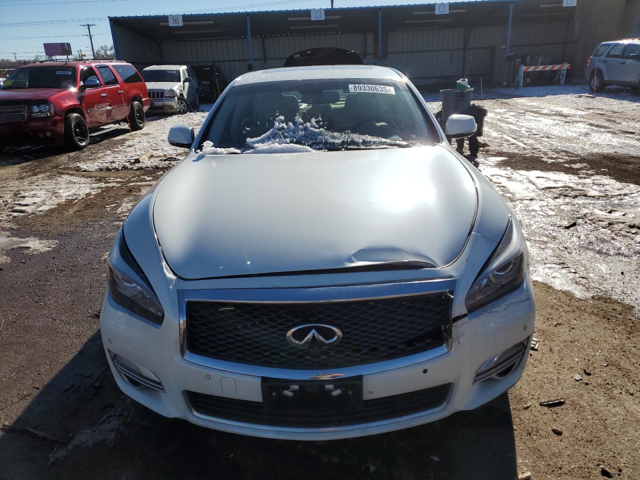 2018 Infiniti Q70 VIN JN1BY1AR1JM220040 Copart auction photo, rear end / front end damage thumbnail 5