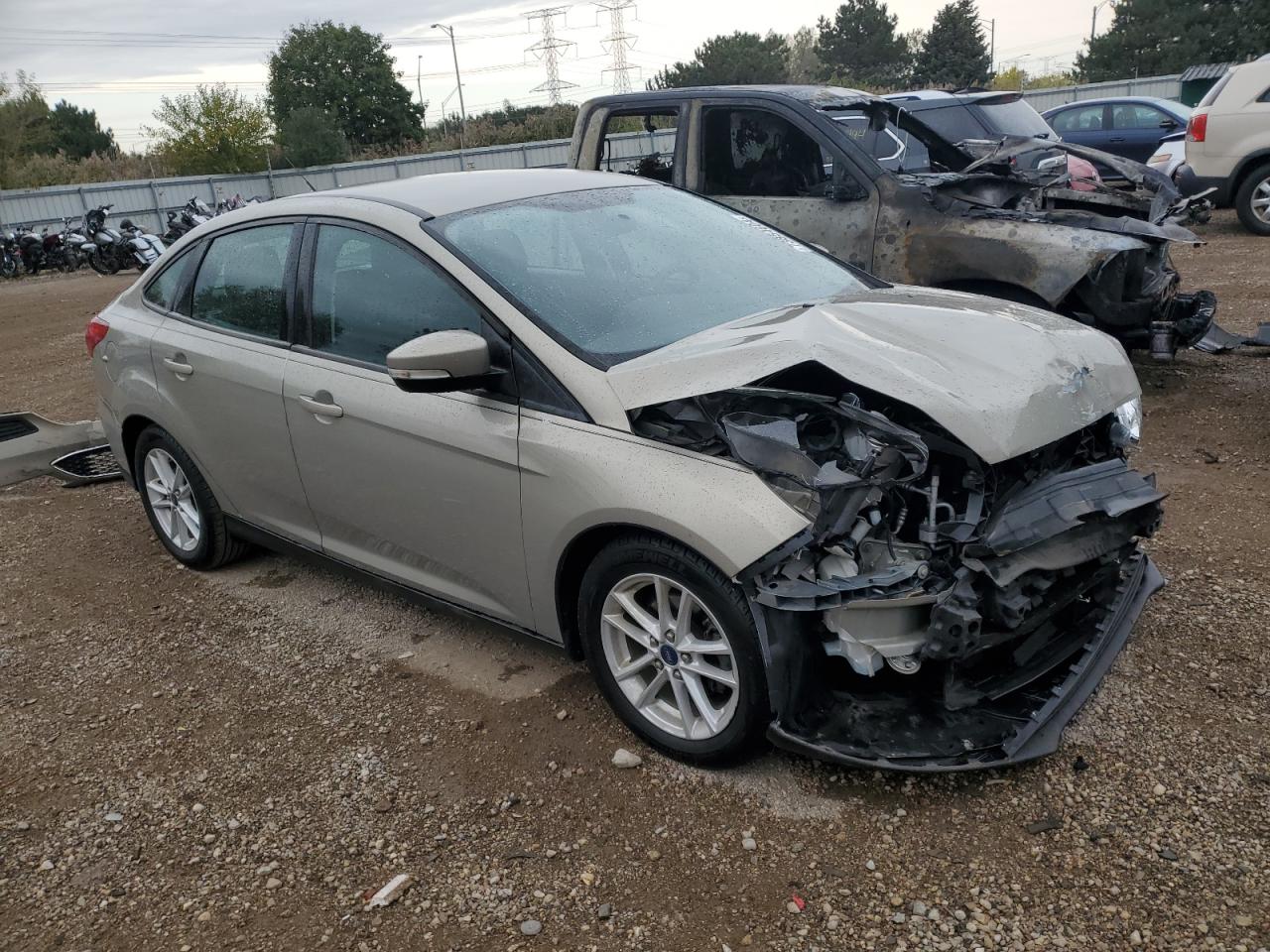 2015 Ford Focus VIN 1FADP3F24FL209522 Copart auction photo, front end damage thumbnail 4