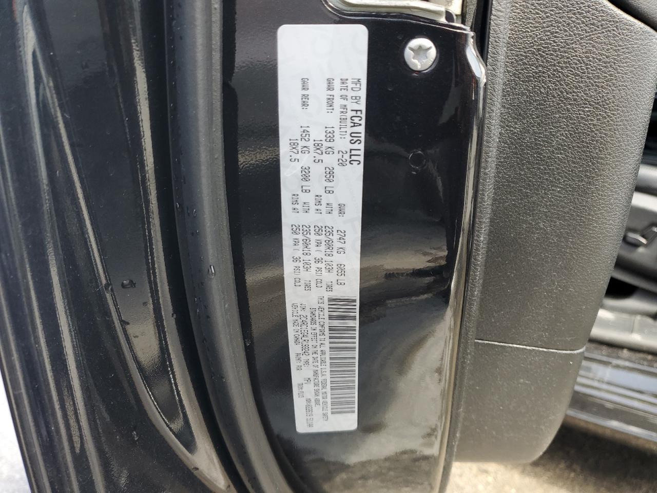 2020 Chrysler Pacifica VIN 2C4RC1EG4LR193242 Copart auction photo, rear end / minor dent/scratches damage thumbnail 13