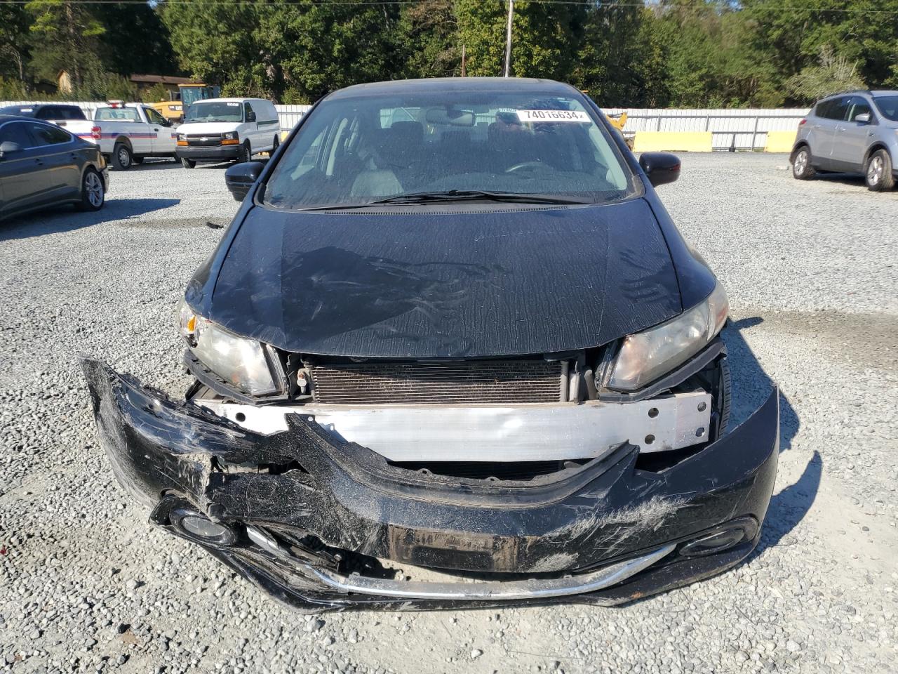 2014 Honda Civic VIN 19XFB2F92EE048670 Copart auction photo, front end / side damage thumbnail 5