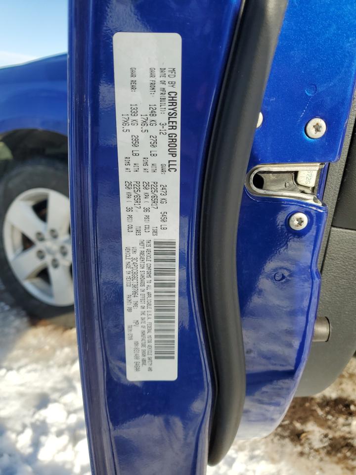 2012 Dodge Journey VIN 3C4PDCBG6CT307064 Copart auction photo, rear end damage thumbnail 13