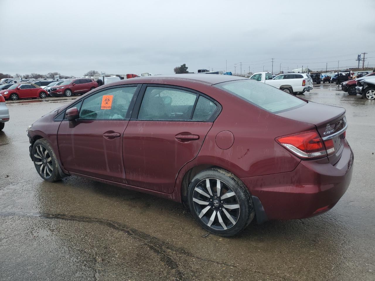 2015 Honda Civic VIN 2HGFB2F90FH538287 Copart auction photo, front end / undercarriage damage thumbnail 2