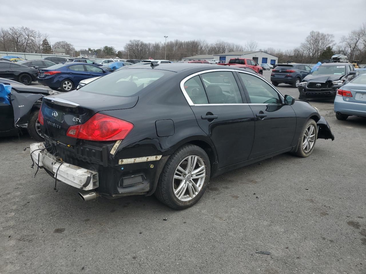 2011 Infiniti G VIN JN1CV6ARXBM353147 Copart auction photo, front end damage thumbnail 3