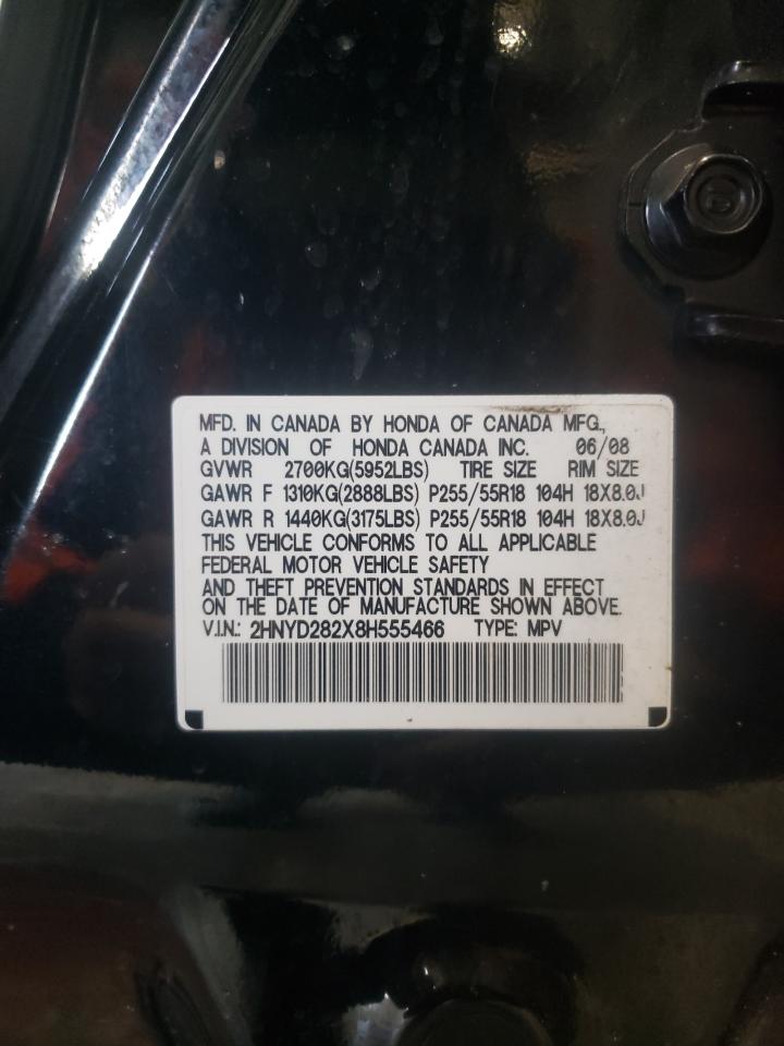 2008 Acura MDX VIN 2HNYD282X8H555466 Copart auction photo, front end damage thumbnail 15