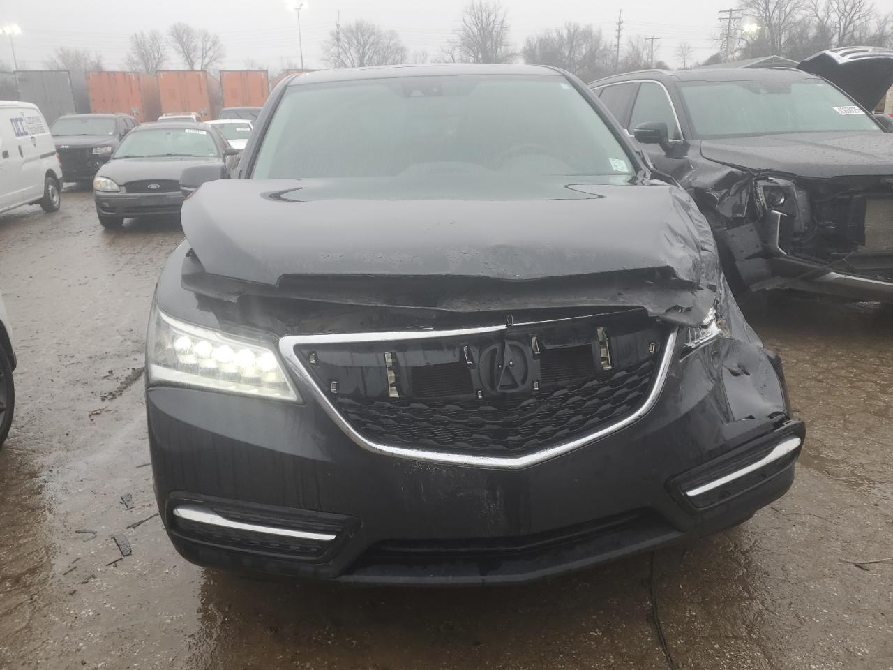 2014 Acura MDX VIN 5FRYD4H49EB047427 Copart auction photo, front end / side damage thumbnail 5