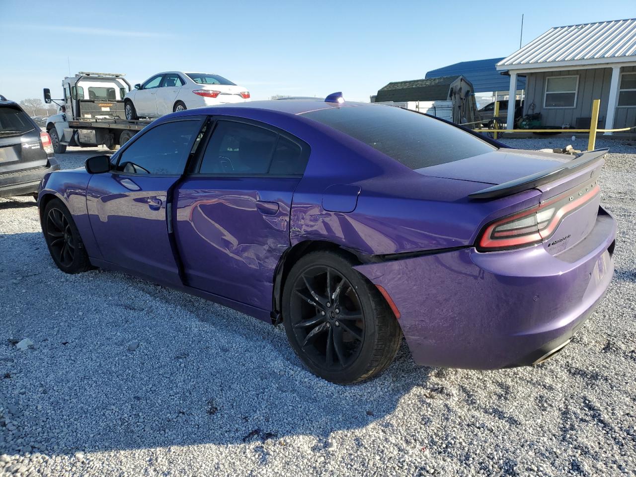 2018 Dodge Charger VIN 2C3CDXHG1JH337175 Copart auction photo, rear end / side damage thumbnail 2