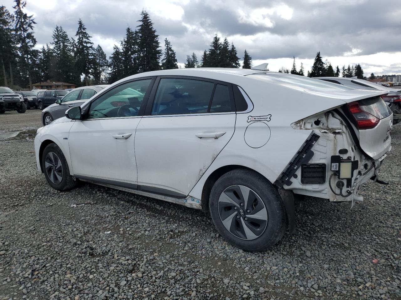 2017 Hyundai IONIQ VIN KMHC75LC3HU048622 Copart auction photo, rear end damage thumbnail 2