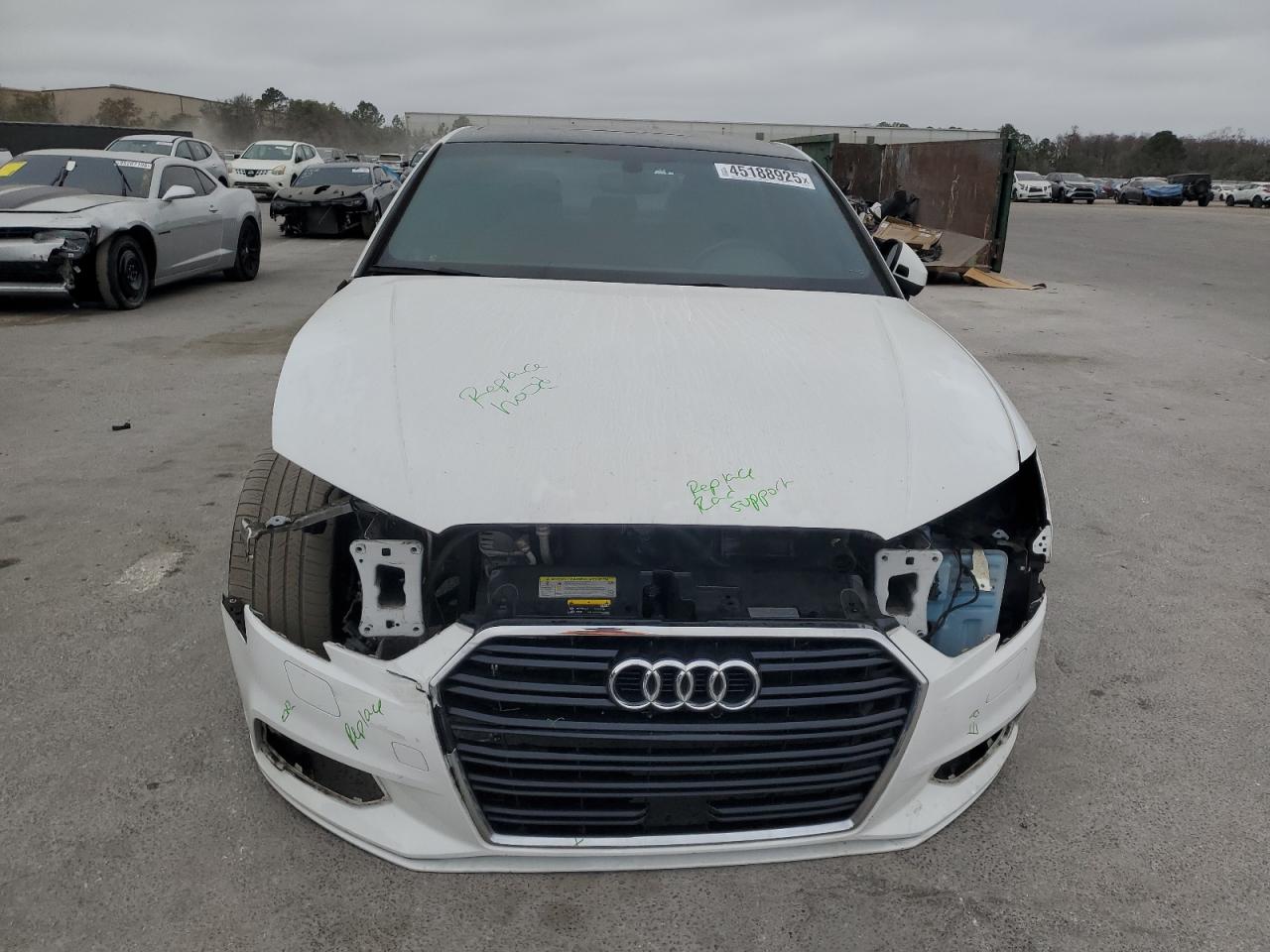 2019 Audi A3 VIN WAUAUGFF6K1009289 Copart auction photo, front end / side damage thumbnail 5