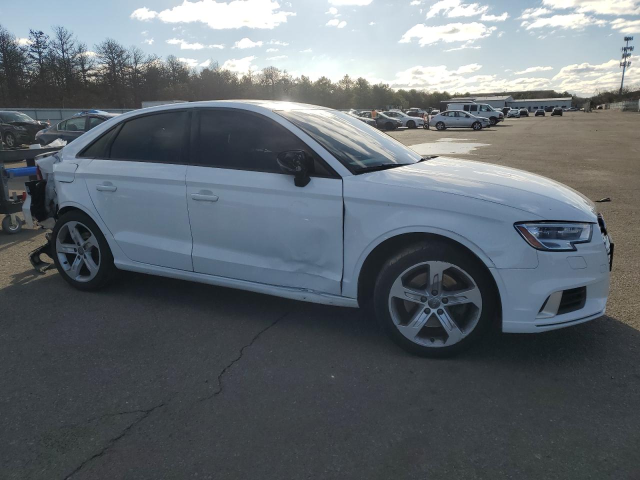 2018 Audi A3 VIN WAUB8GFF7J1045189 Copart auction photo, all over damage thumbnail 4