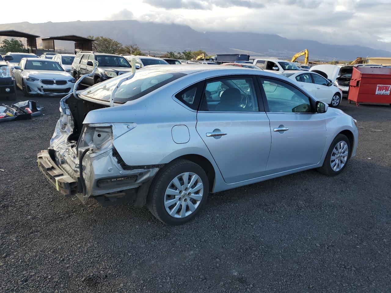 2019 Nissan Sentra VIN 3N1AB7AP0KY249008 Copart auction photo, rear end damage thumbnail 3