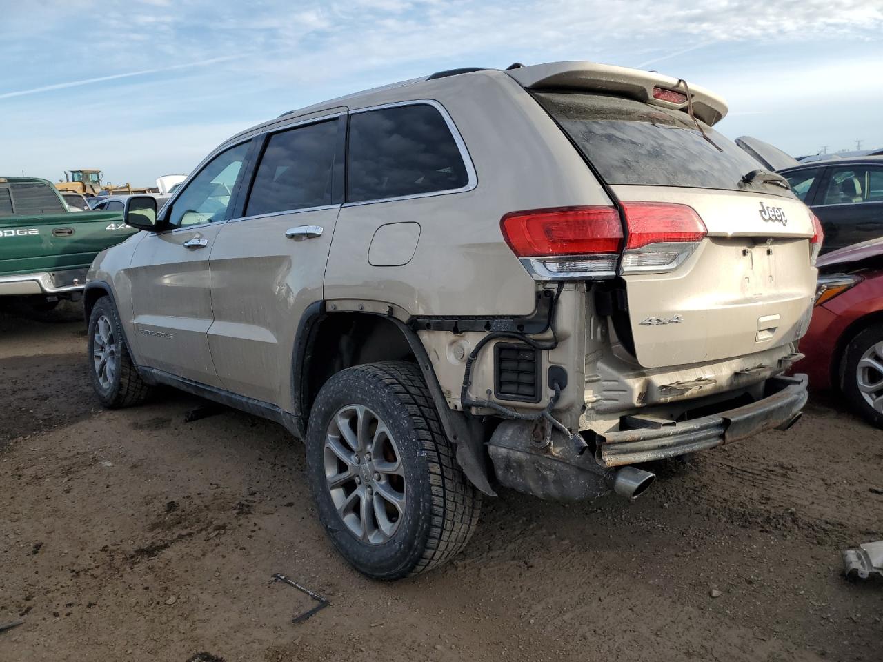 2014 Jeep Grand Cherokee VIN 1C4RJFBG9EC470390 Copart auction photo, front end / rear end damage thumbnail 2