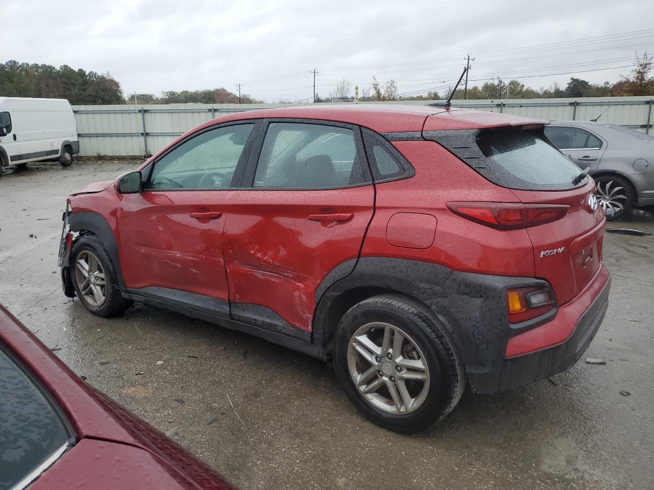 2019 Hyundai Kona VIN KM8K12AA5KU343063 Copart auction photo, side / front end damage thumbnail 2