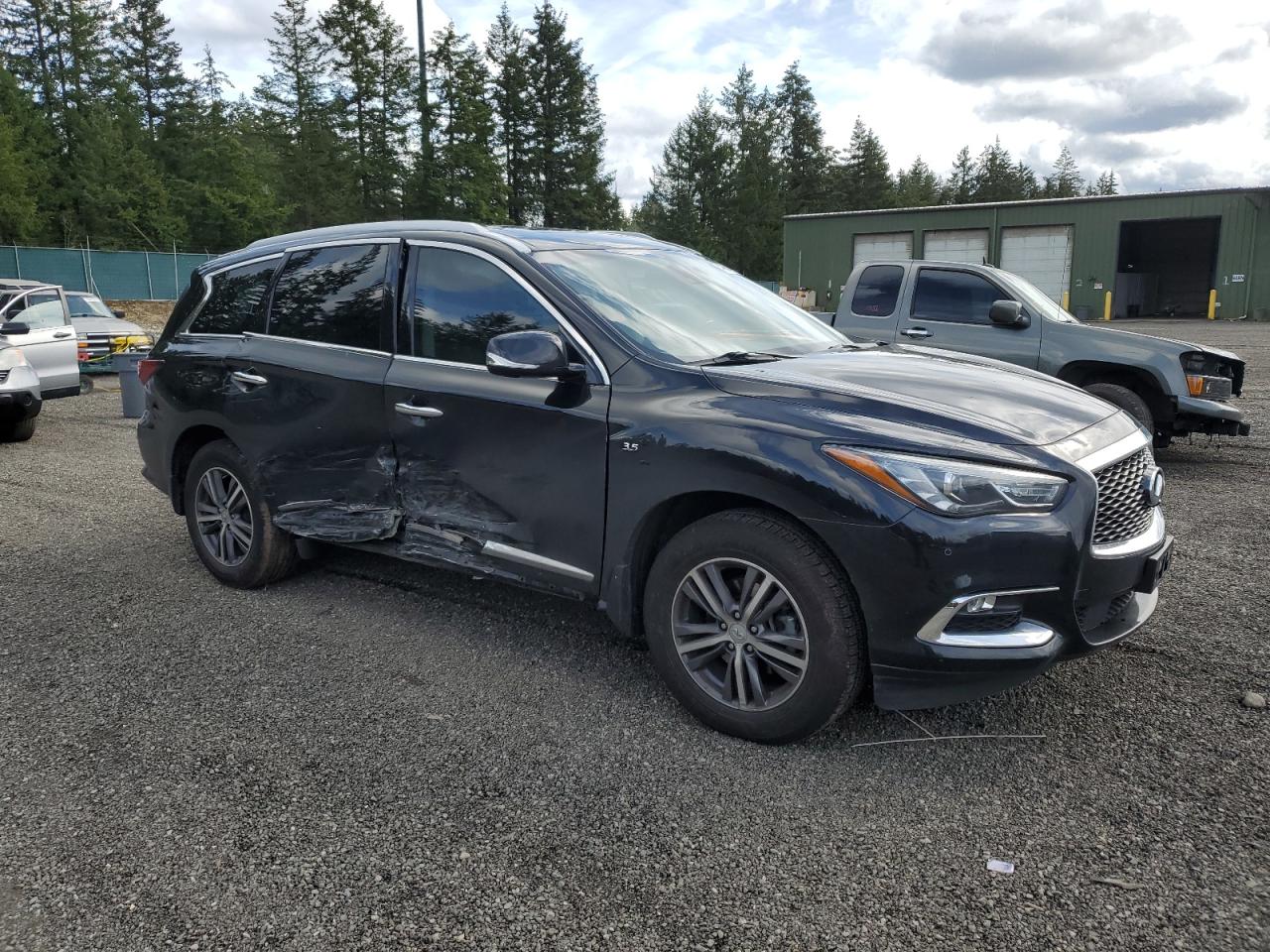 2019 Infiniti QX60 VIN 5N1DL0MMXKC551040 Copart auction photo, side damage thumbnail 4