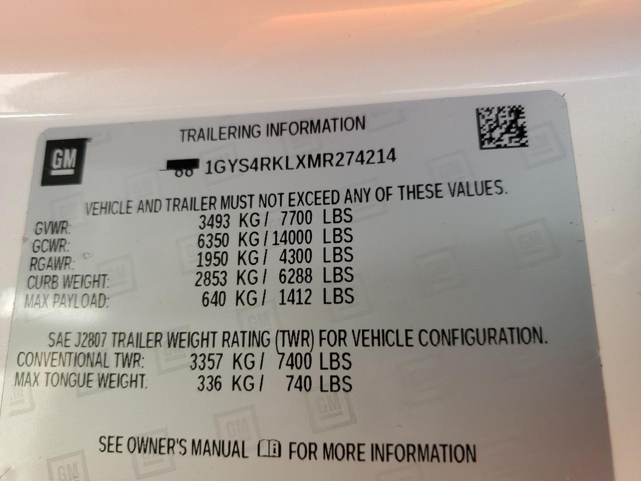 2021 Cadillac Escalade VIN 1GYS4RKLXMR274214 Copart auction photo, all over damage thumbnail 15