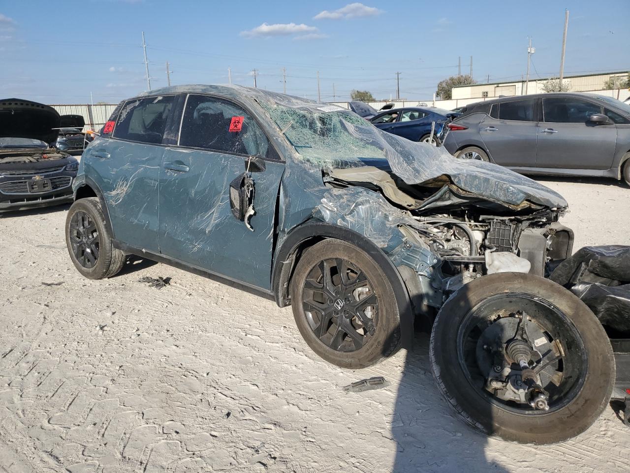 2024 Honda HR-V VIN 3CZRZ1H54RM715404 Copart auction photo, rollover damage thumbnail 4
