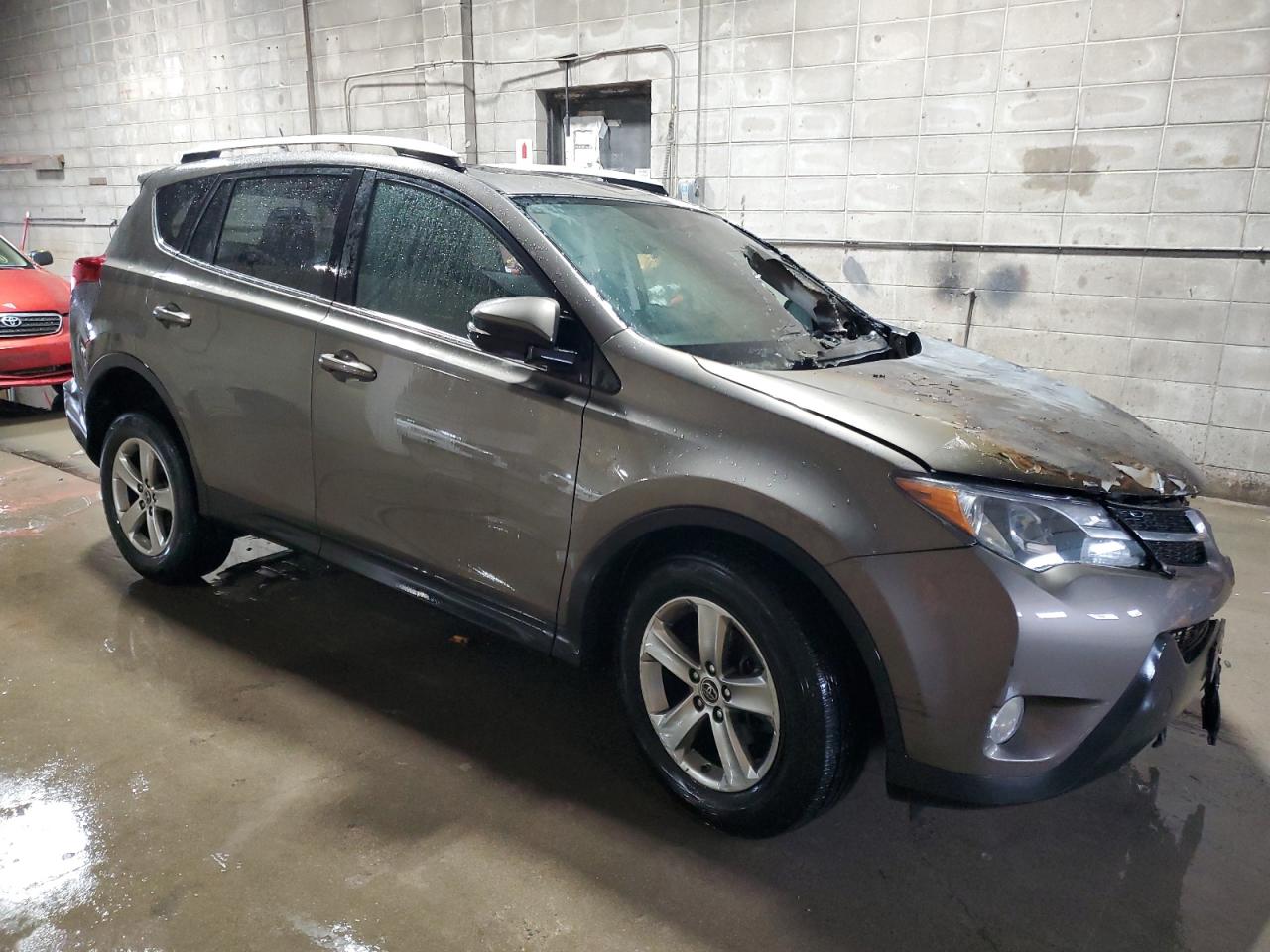 2015 Toyota RAV 4 VIN 2T3WFREVXFW137663 Copart auction photo, burn / front end damage thumbnail 4