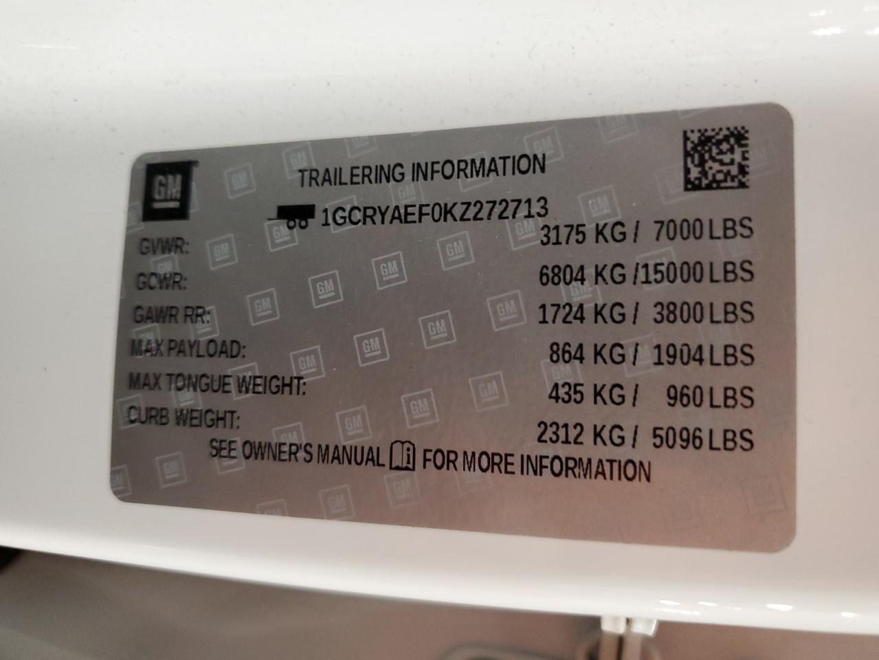 2019 Chevrolet Silverado VIN 1GCRYAEF0KZ272713 Copart auction photo, front end / side damage thumbnail 12