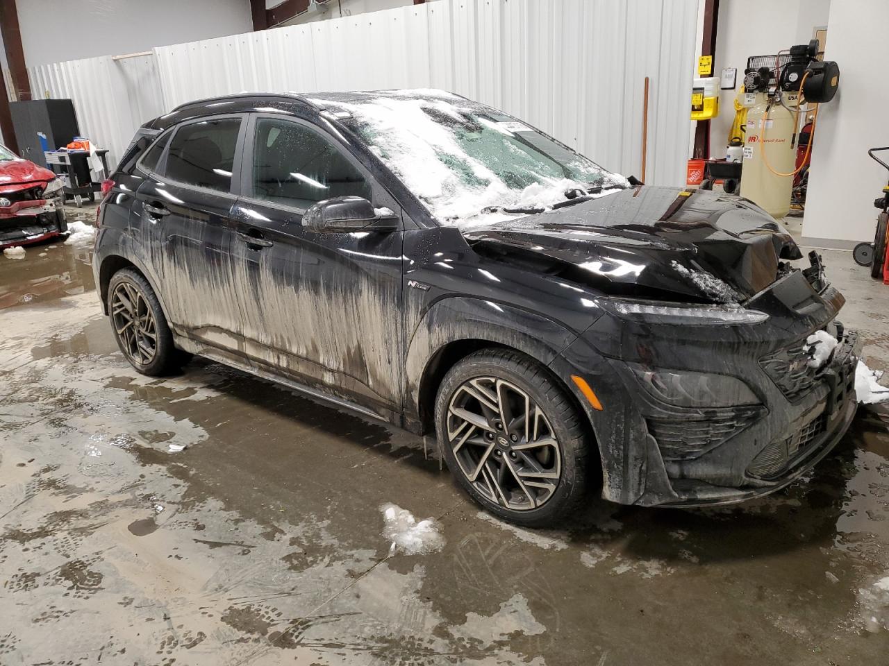 2022 Hyundai Kona VIN KM8K3CA35NU838465 Copart auction photo, front end damage thumbnail 4