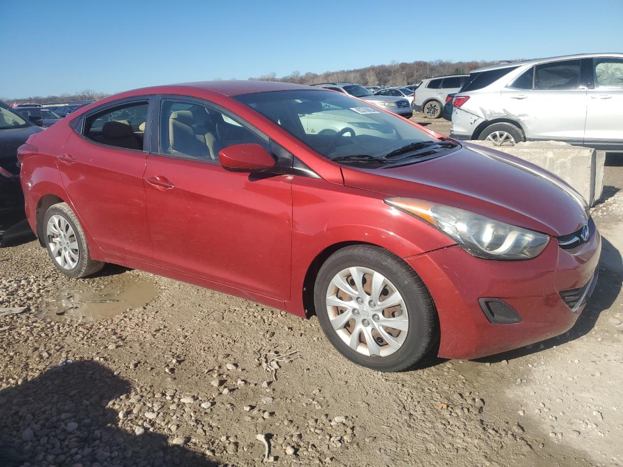 2013 Hyundai Elantra VIN KMHDH4AEXDU535858 Copart auction photo, front end damage thumbnail 4