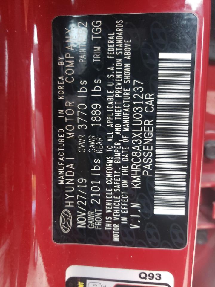 2020 Hyundai Venue VIN KMHRC8A3XLU031237 Copart auction photo, front end damage thumbnail 16