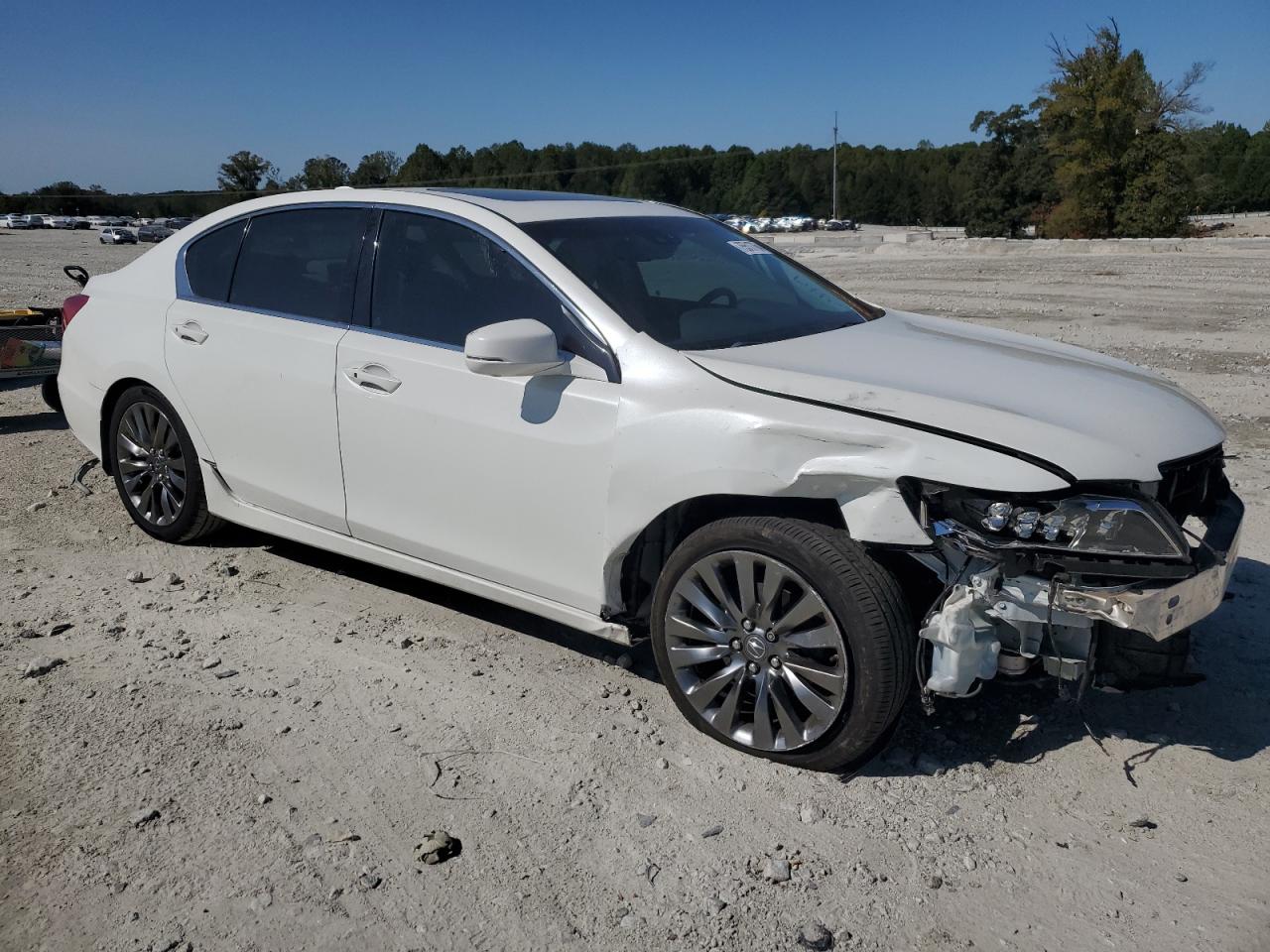 2016 Acura RLX VIN JH4KC1F98GC000007 Copart auction photo, front end / side damage thumbnail 4