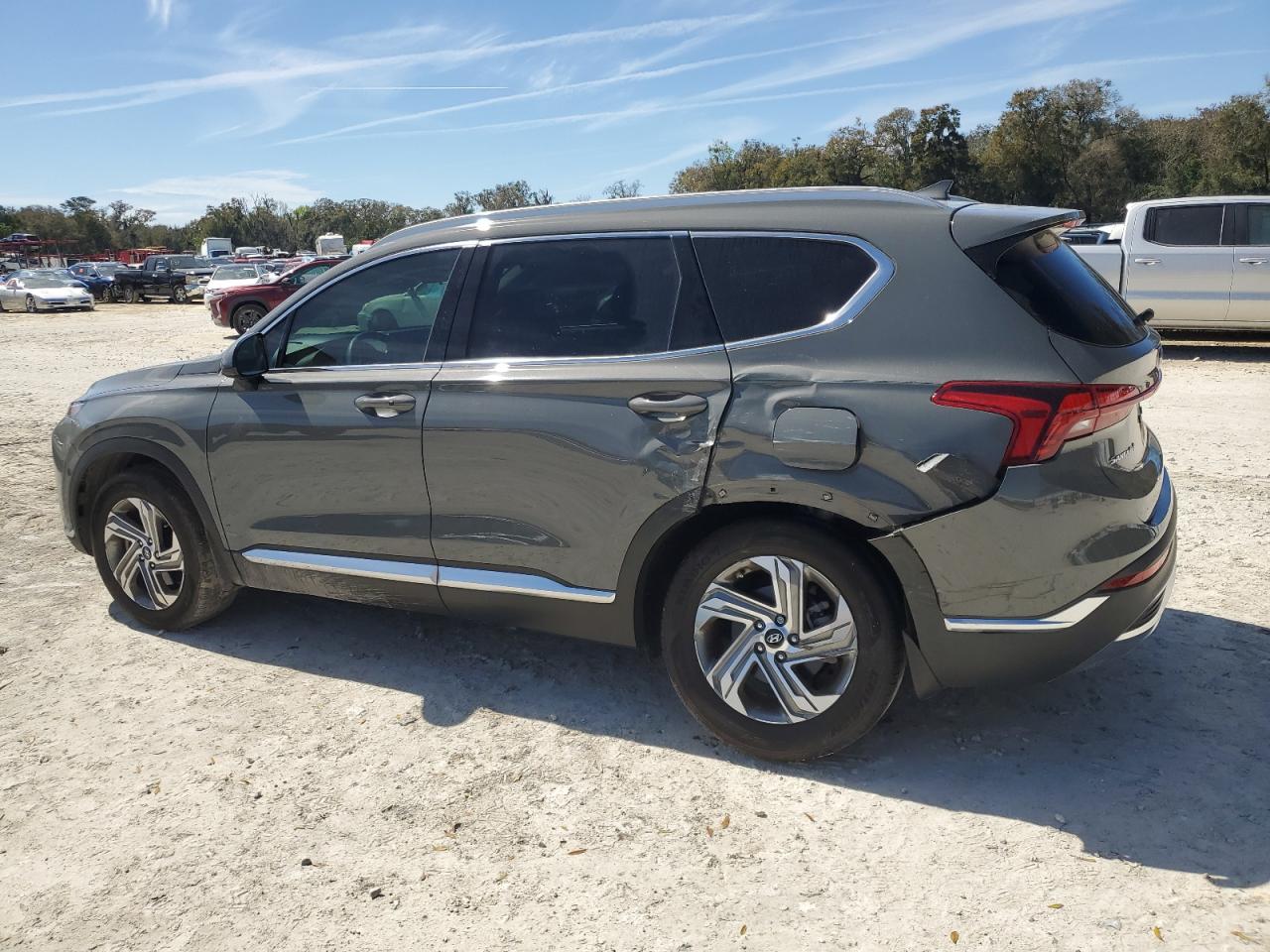 2022 Hyundai Santa Fe VIN 5NMS24AJ3NH446832 Copart auction photo, rear end / side damage thumbnail 2