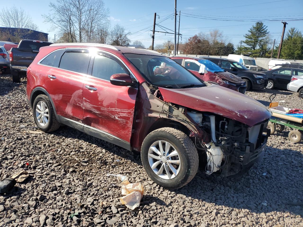 2016 KIA Sorento VIN 5XYPG4A34GG091174 Copart auction photo, front end damage thumbnail 4