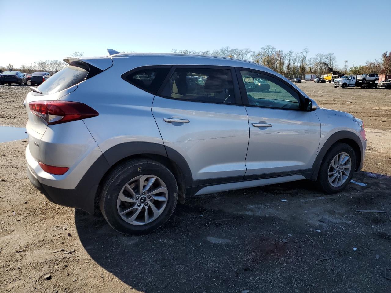 2018 Hyundai Tucson VIN KM8J3CA41JU710836 Copart auction photo, front end / vandalism damage thumbnail 3