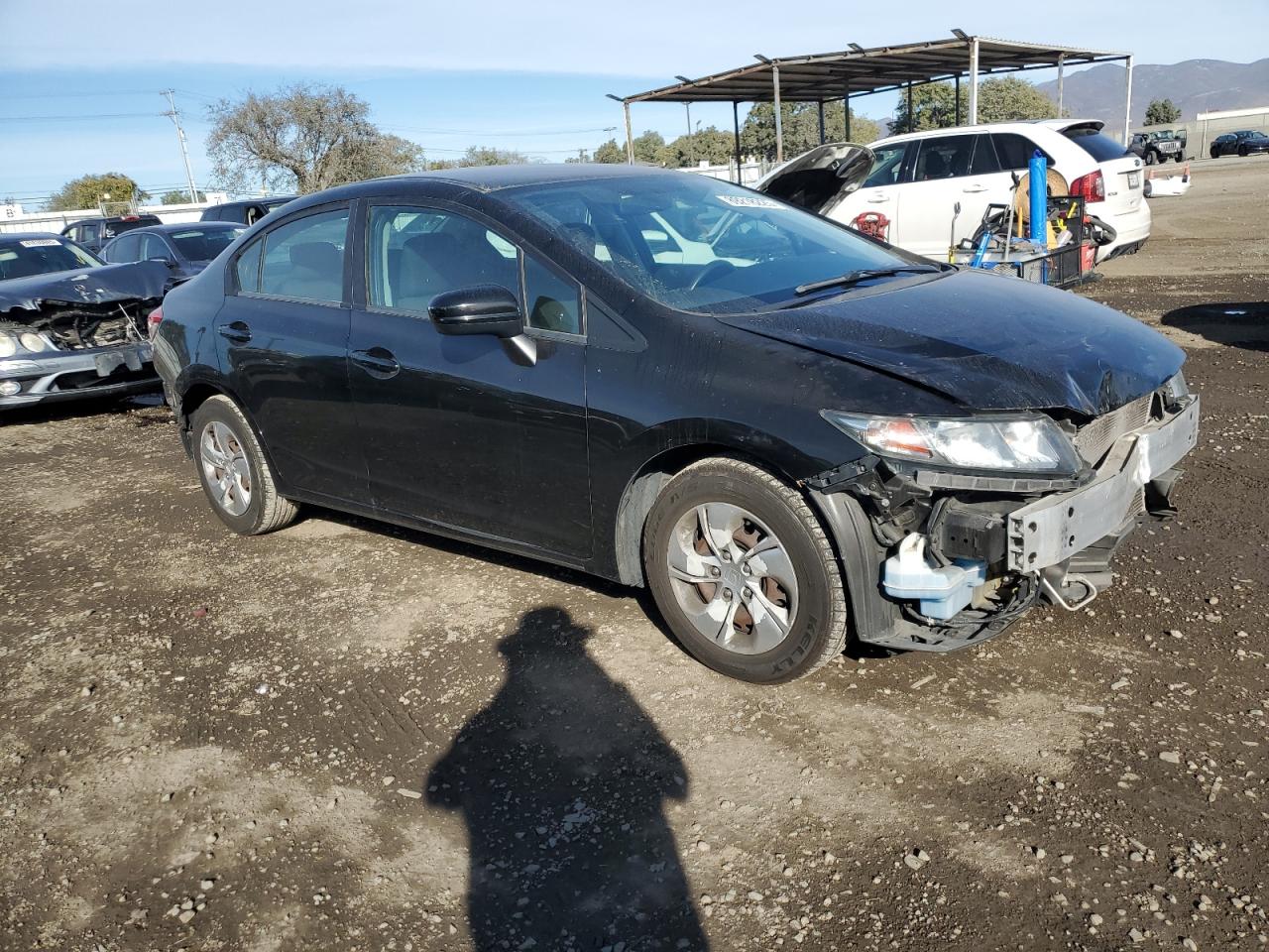 2015 Honda Civic VIN 2HGFB2F56FH529302 Copart auction photo, front end / rear end damage thumbnail 4
