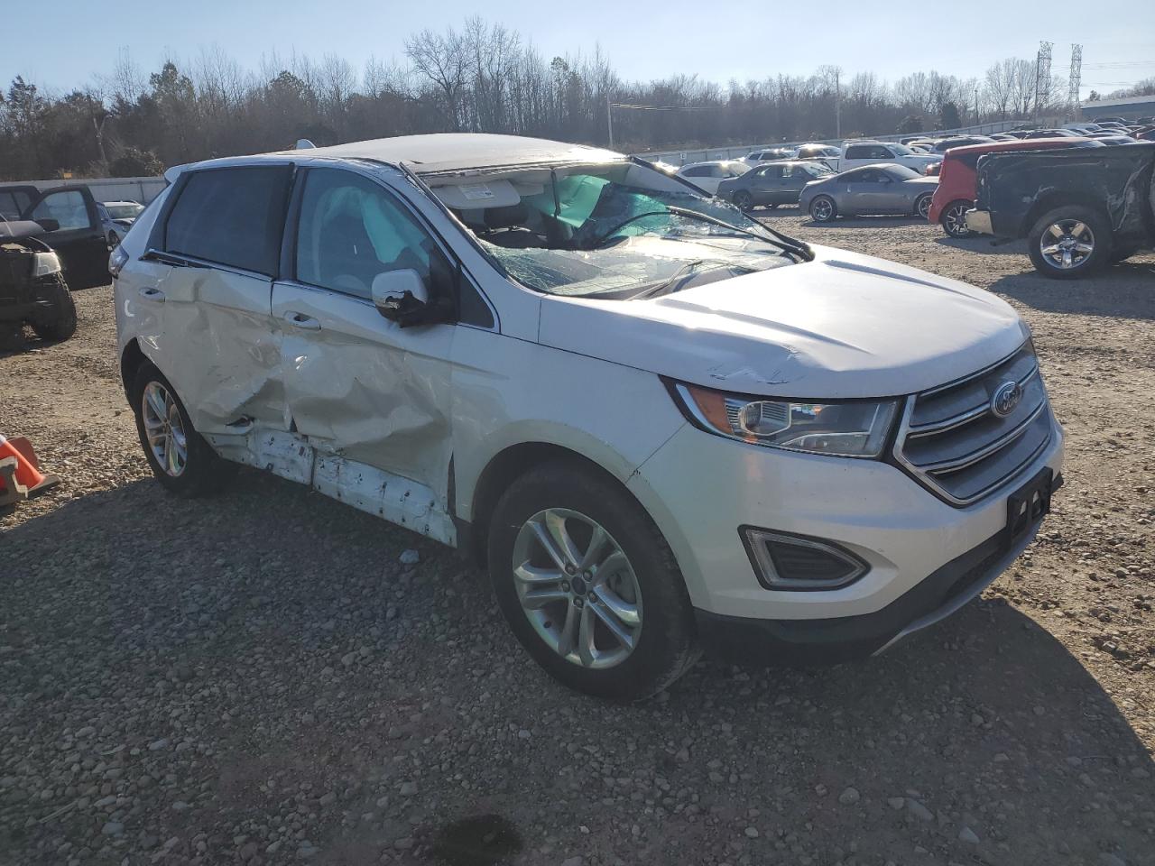 2017 Ford Edge VIN 2FMPK3J85HBC65372 Copart auction photo, rollover damage thumbnail 4