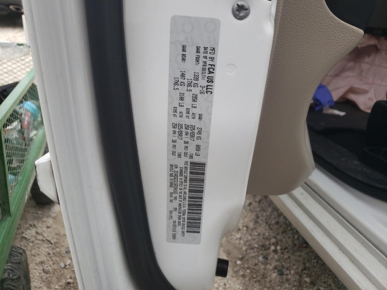 2016 Dodge Caravan VIN 2C4RDGCG1GR334163 Copart auction photo, front end damage thumbnail 13