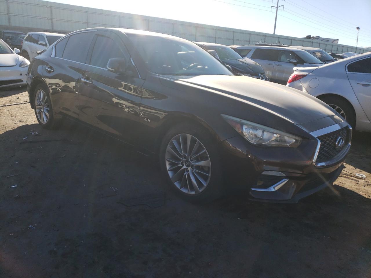 2018 Infiniti Q50 VIN JN1CV7AP8JM241062 Copart auction photo, rear end damage thumbnail 4