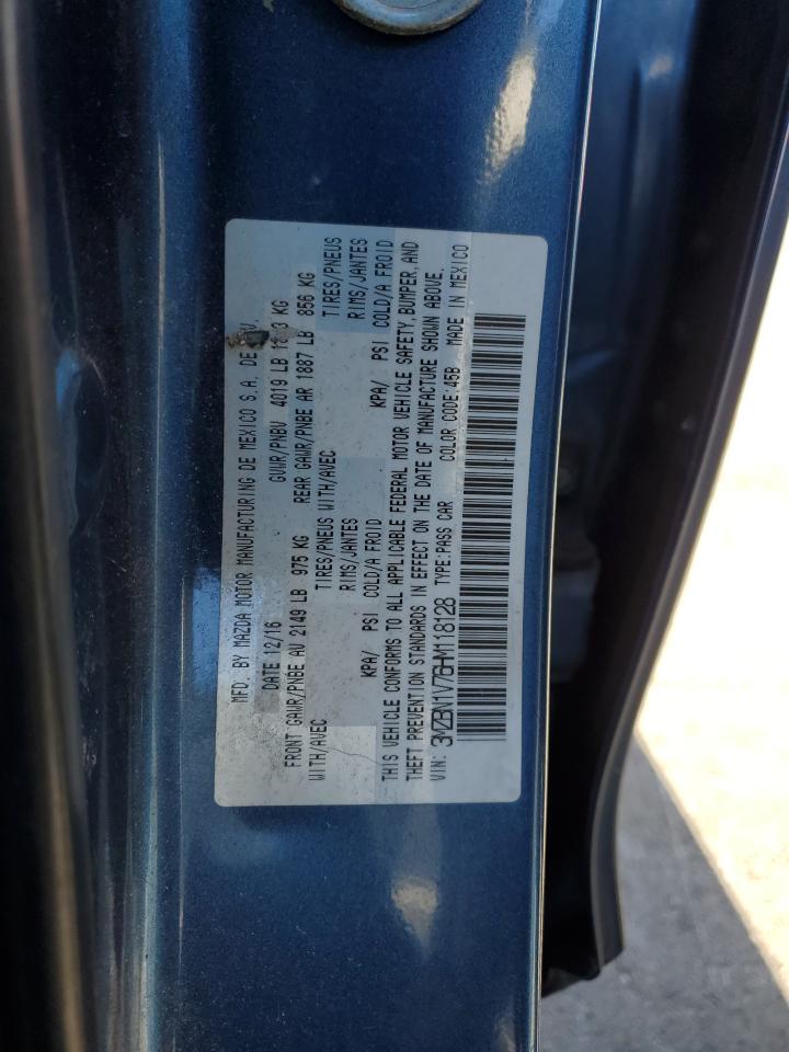2017 Mazda 3 VIN 3MZBN1V76HM118128 Copart auction photo, front end damage thumbnail 14