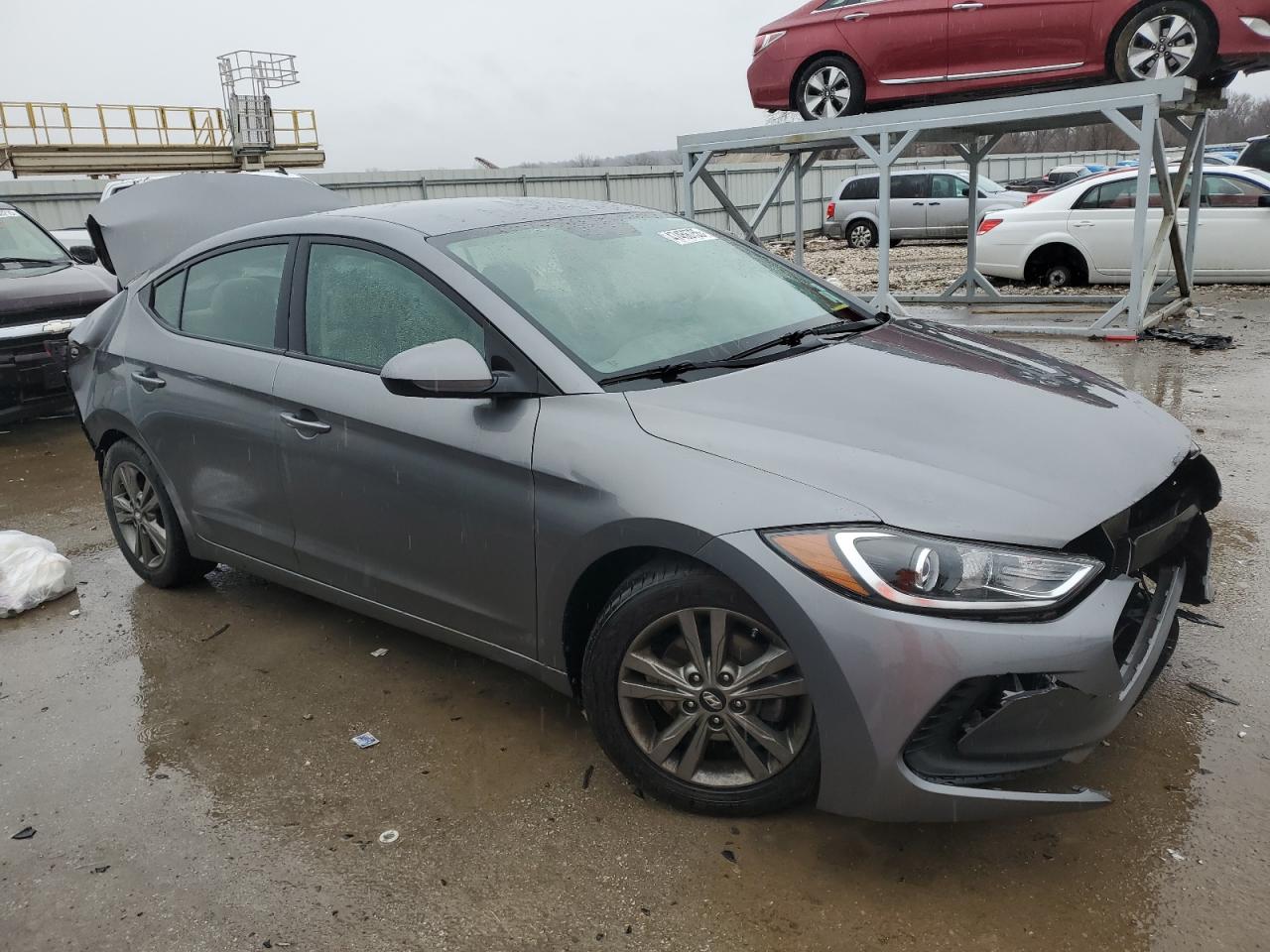 2018 Hyundai Elantra VIN 5NPD84LF0JH335572 Copart auction photo, rear end / front end damage thumbnail 4
