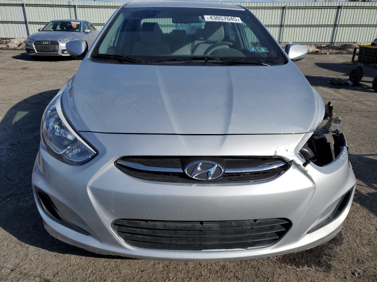 2015 Hyundai Accent VIN KMHCT4AE3FU849901 Copart auction photo, front end / side damage thumbnail 5
